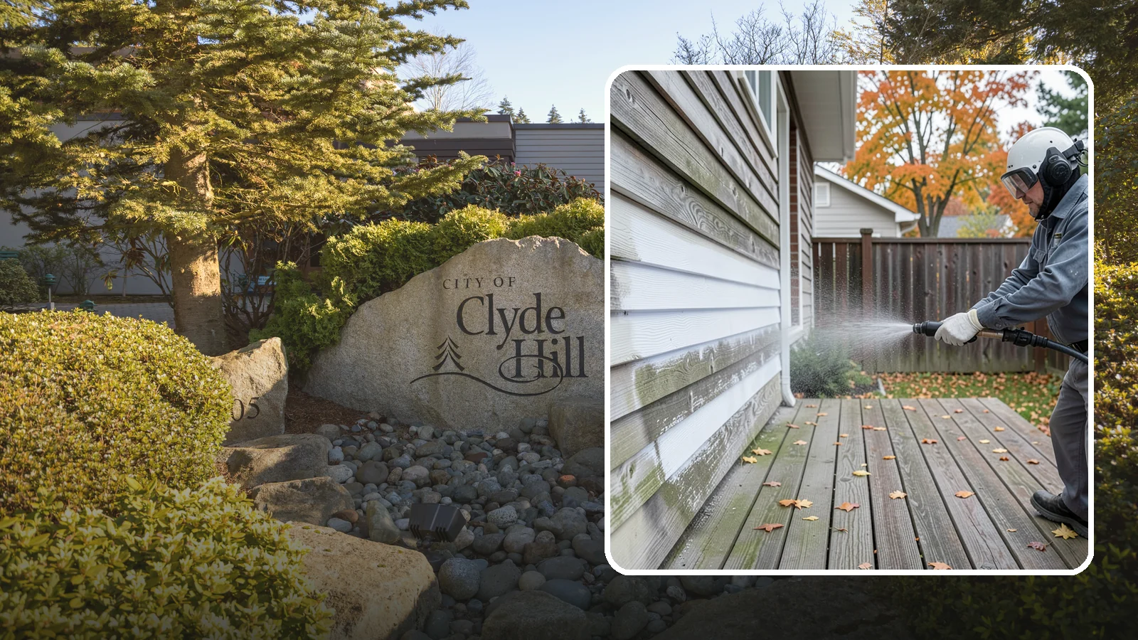 Wood Surface Cleaning in Clyde Hill, King County, WA - Soft, wood-safe cleaning of siding, decks, and wood features that removes mildew and graying without splintering the grain.