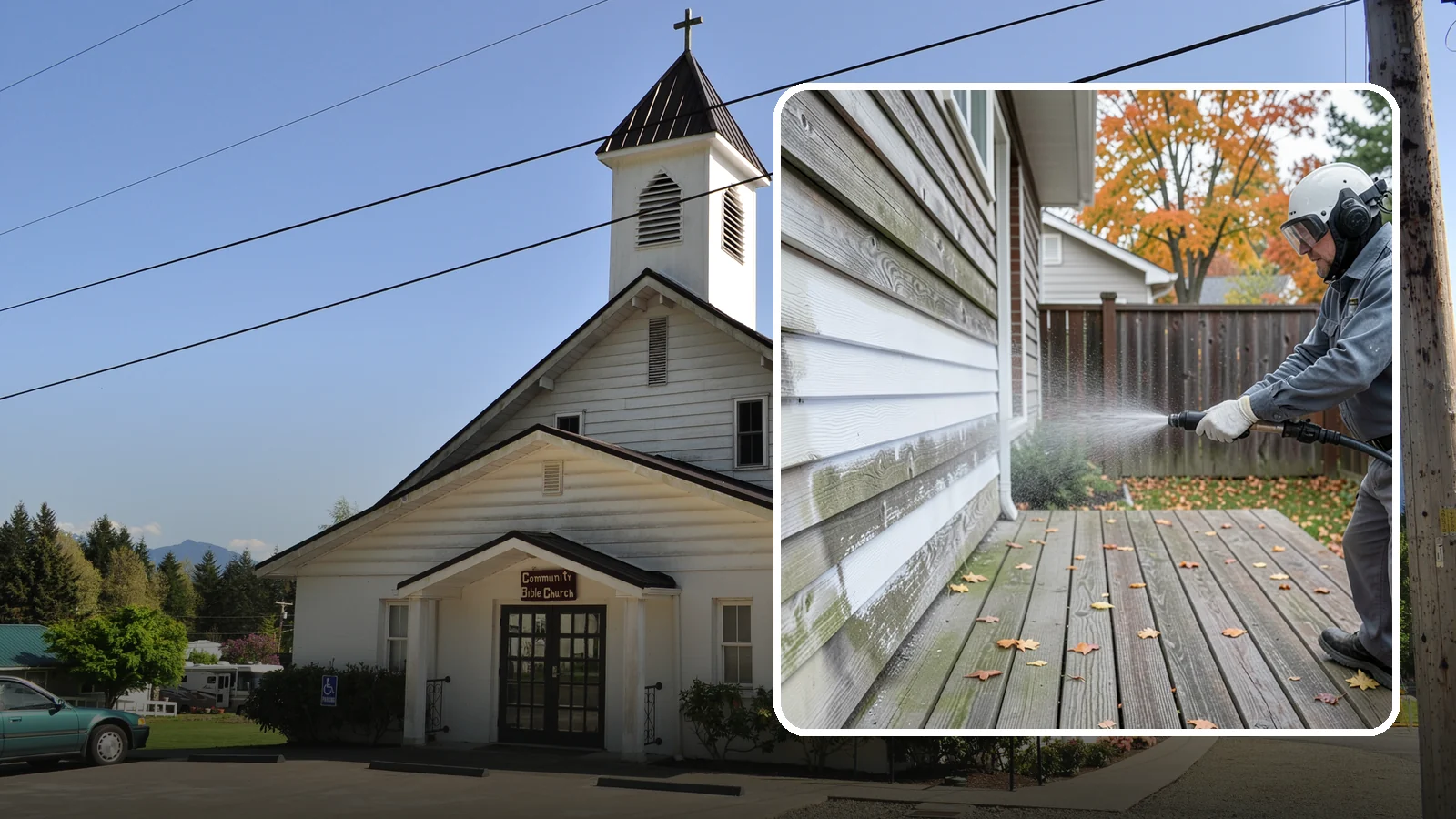 Wood Surface Cleaning in Concrete, Skagit County, WA - Soft, wood-safe cleaning of siding, decks, and wood features that removes mildew and graying without splintering the grain.