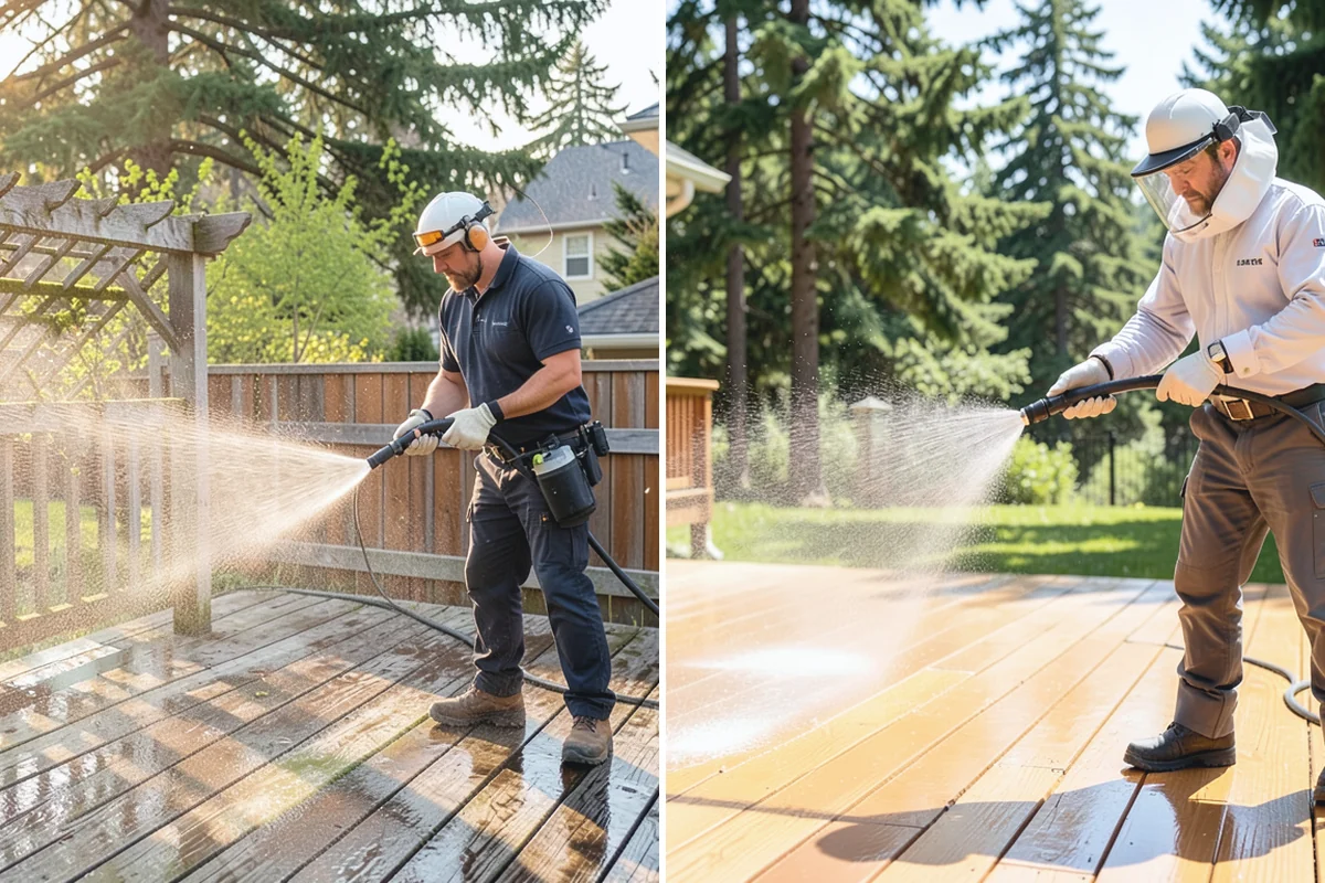 Wood Surface Cleaning in Coupeville, Island County, WA - Inspect the wood and its condition