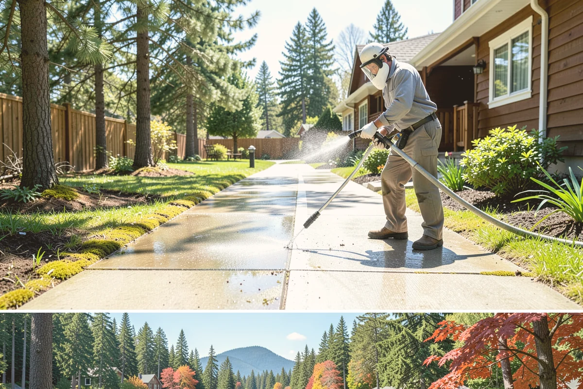 Wood Surface Cleaning in Covington, King County, WA - Clean wood surfaces in late spring or summer so the boards can dry and, if desired, be sealed within the same dry window.