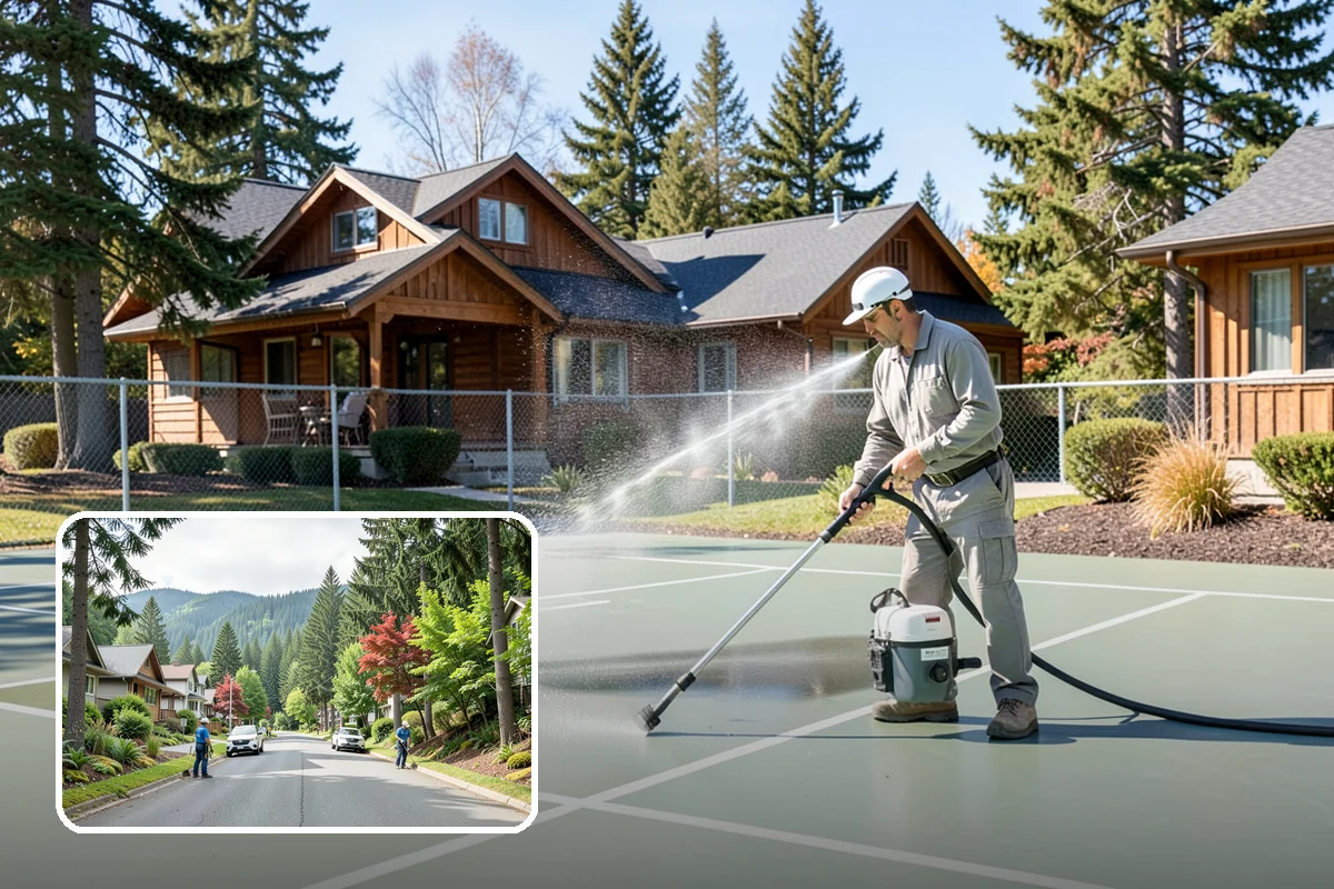 Wood Surface Cleaning in Darrington, Snohomish County, WA - Removes mildew and surface graying from wood