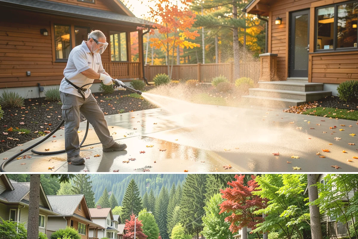 Wood Surface Cleaning in Darrington, Snohomish County, WA - Clean wood surfaces in late spring or summer so the boards can dry and, if desired, be sealed within the same dry window.