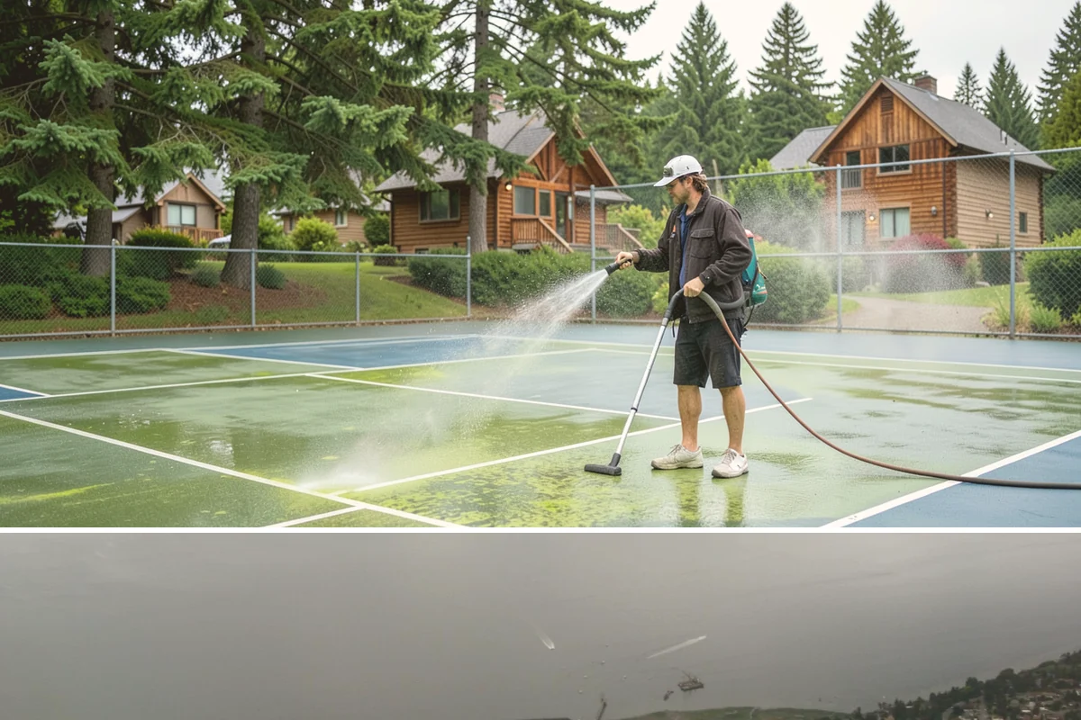 Wood Surface Cleaning in Des Moines, King County, WA - Clean wood surfaces in late spring or summer so the boards can dry and, if desired, be sealed within the same dry window.