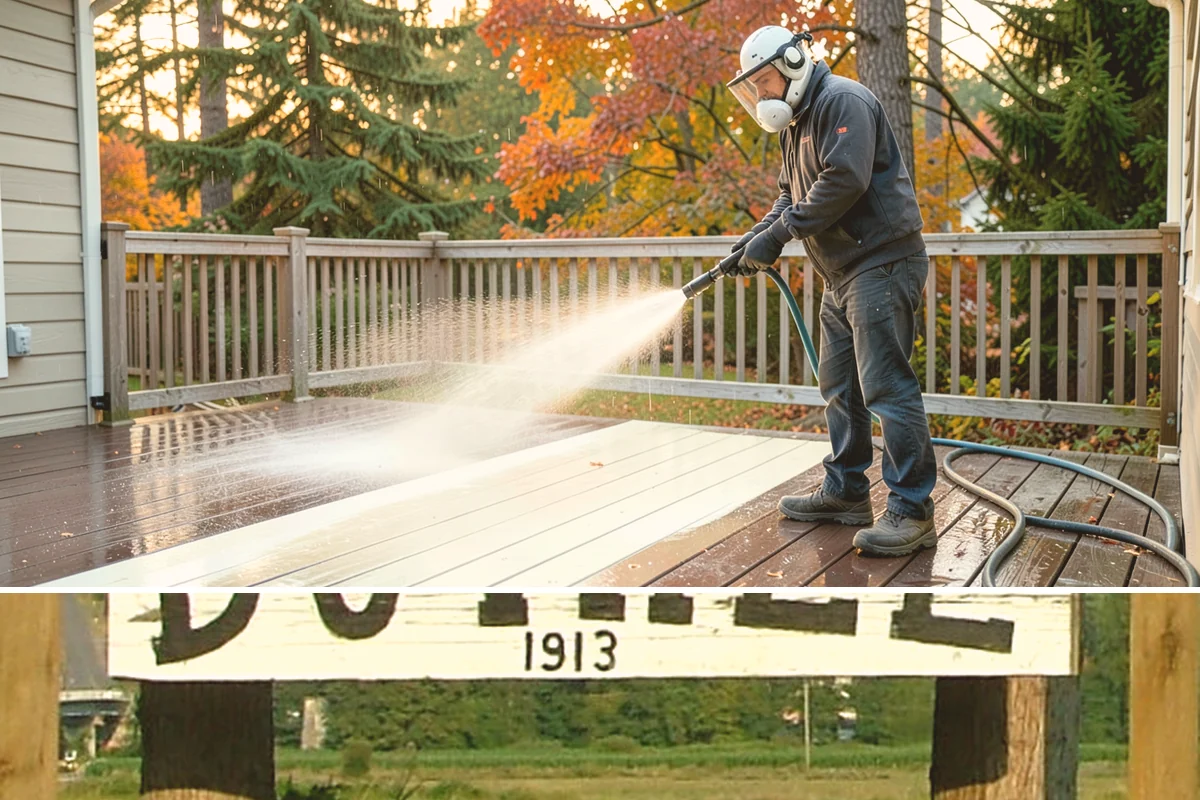 Wood Surface Cleaning in Duvall, King County, WA - Clean wood surfaces in late spring or summer so the boards can dry and, if desired, be sealed within the same dry window.