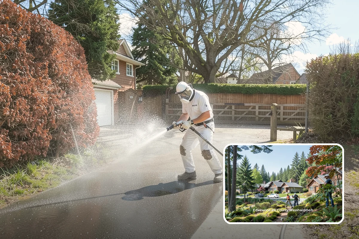 Wood Surface Cleaning in Edgewood, Pierce County, WA - Removes mildew and surface graying from wood