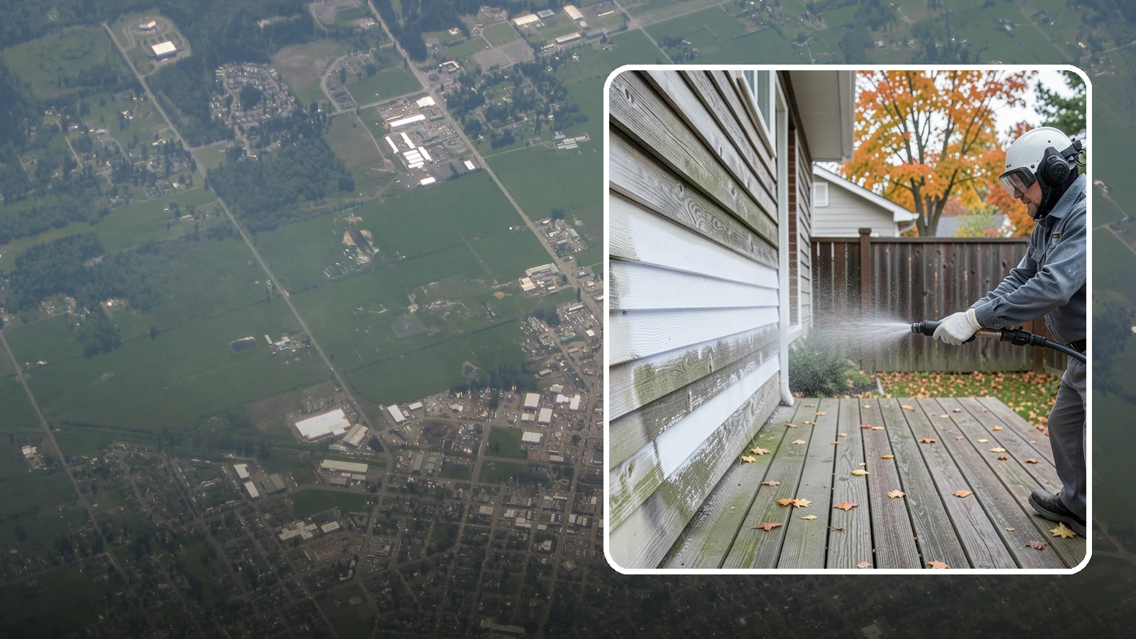 Wood Surface Cleaning in Enumclaw, King County, WA - Soft, wood-safe cleaning of siding, decks, and wood features that removes mildew and graying without splintering the grain.