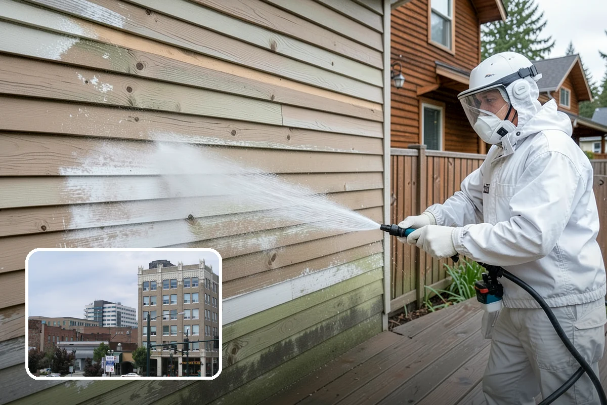 Wood Surface Cleaning in Everett, Snohomish County, WA - Removes mildew and surface graying from wood