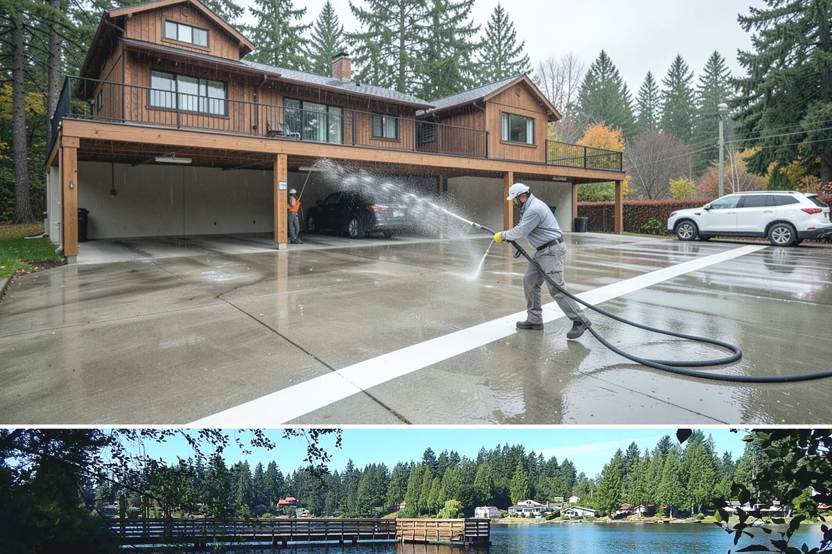 Wood Surface Cleaning in Federal Way, King County, WA - Clean wood surfaces in late spring or summer so the boards can dry and, if desired, be sealed within the same dry window.