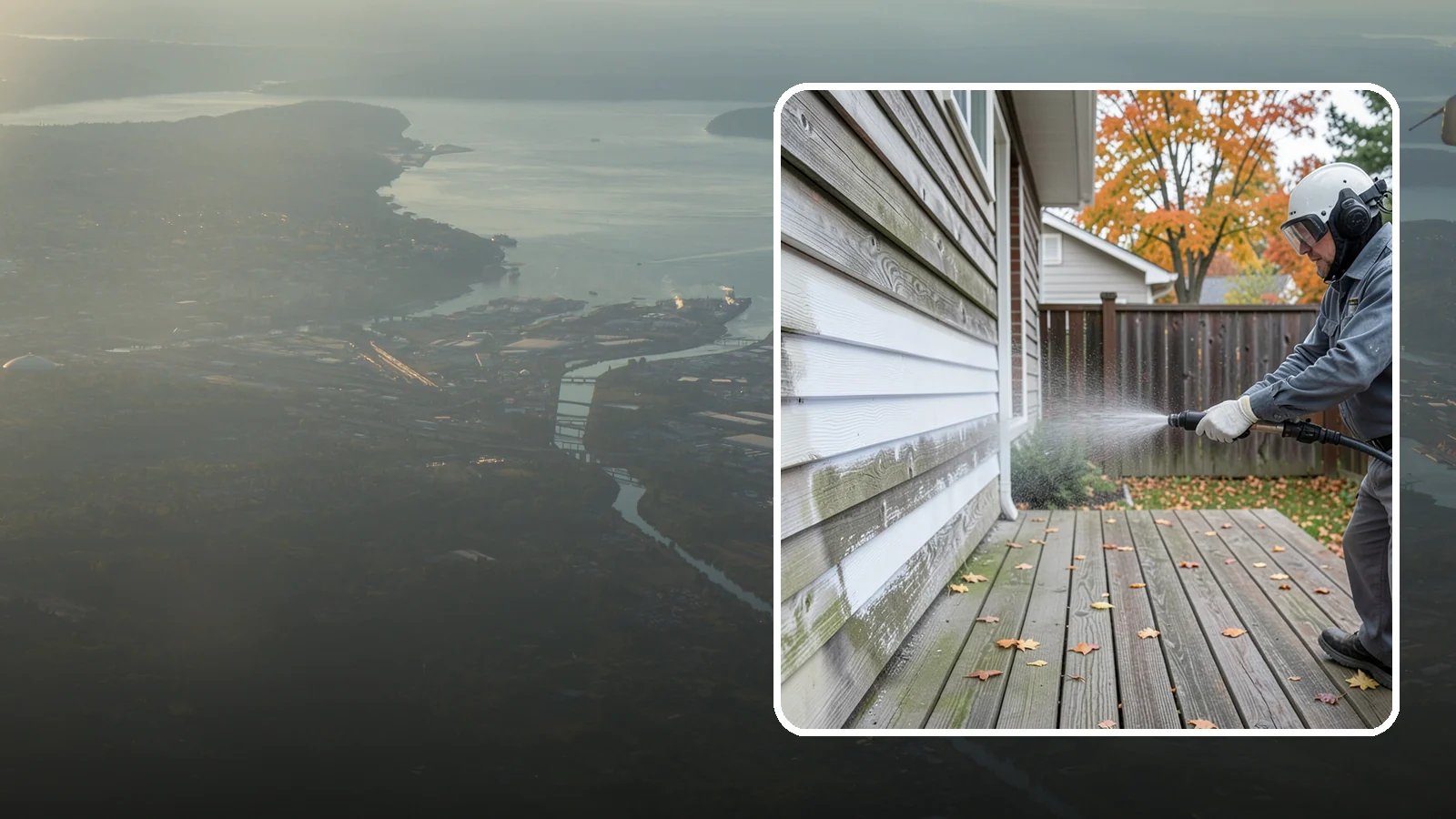 Wood Surface Cleaning in Fife, Pierce County, WA - Soft, wood-safe cleaning of siding, decks, and wood features that removes mildew and graying without splintering the grain.