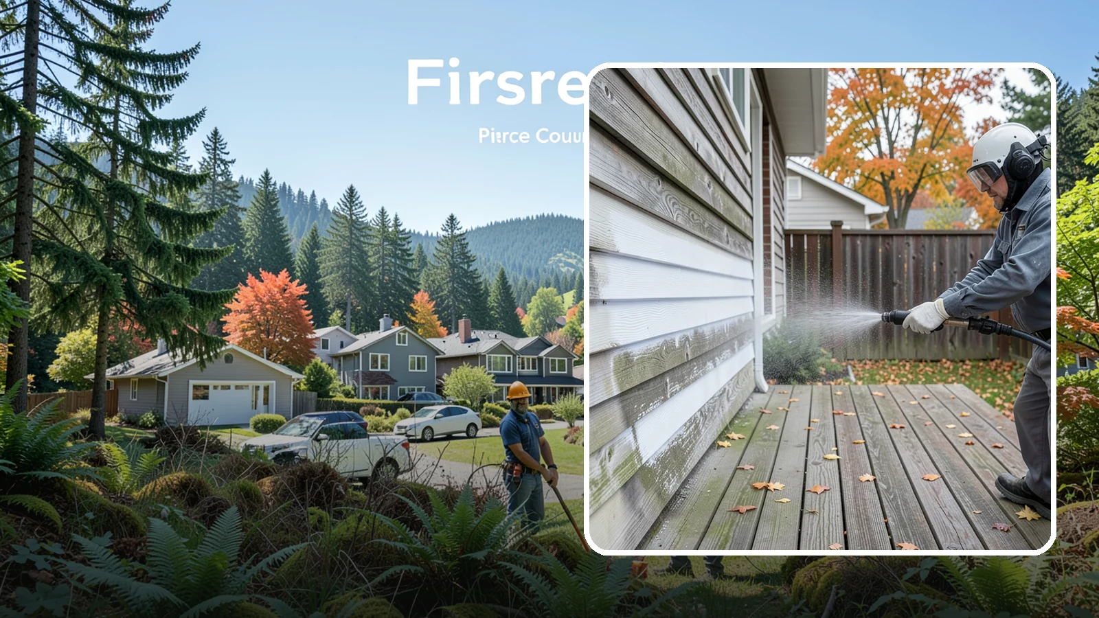 Wood Surface Cleaning in Fircrest, Pierce County, WA - Soft, wood-safe cleaning of siding, decks, and wood features that removes mildew and graying without splintering the grain.