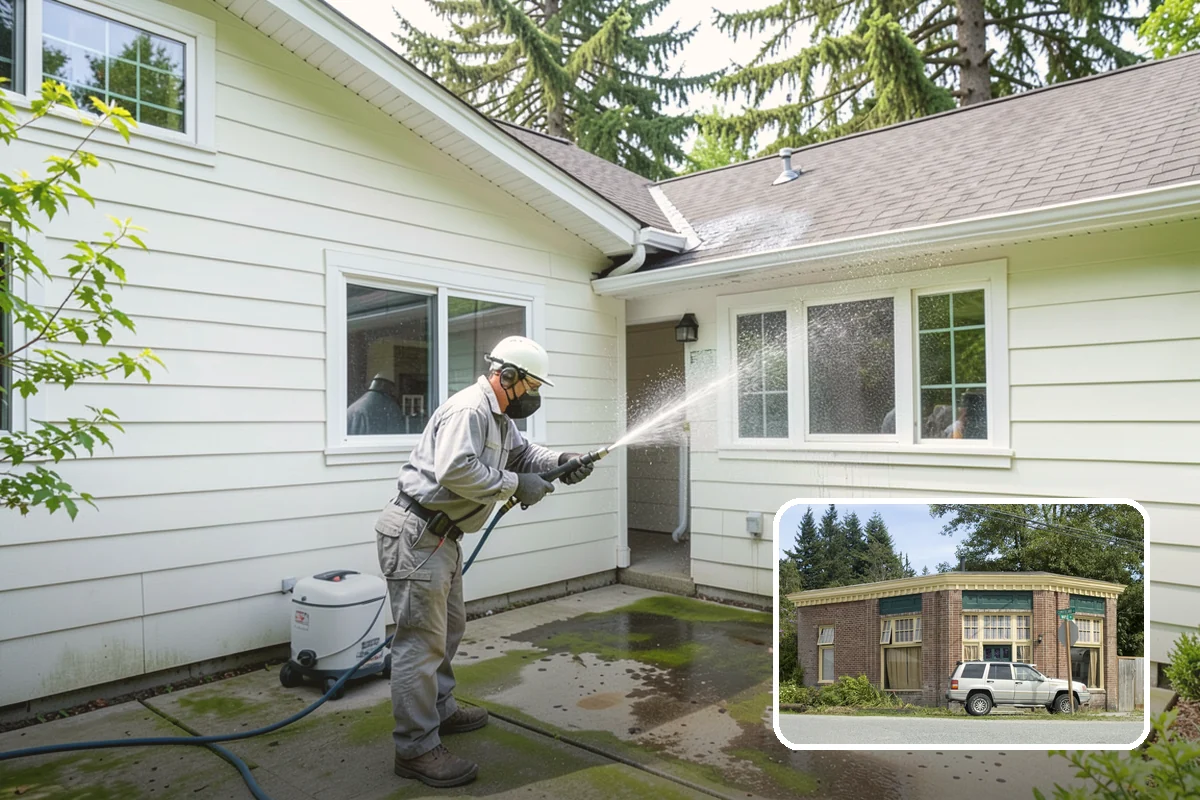 Wood Surface Cleaning in Hamilton, Skagit County, WA - Removes mildew and surface graying from wood