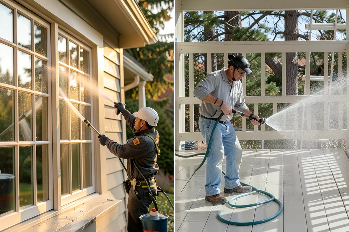 Wood Surface Cleaning in Hunts Point, King County, WA - Inspect the wood and its condition