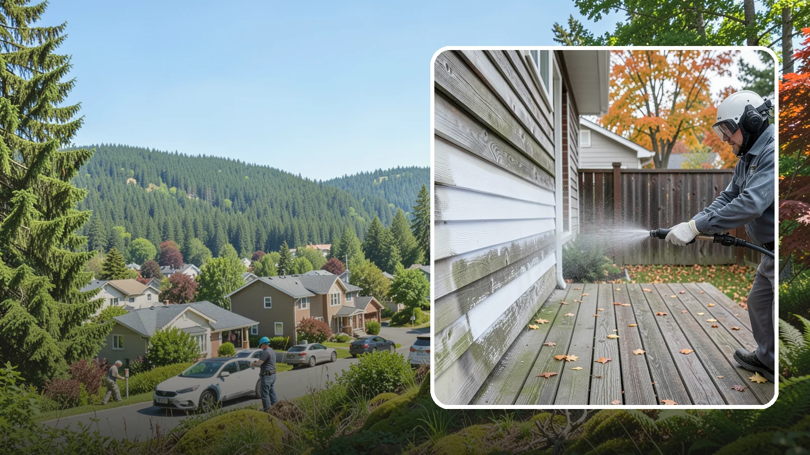 Wood Surface Cleaning in Index, Snohomish County, WA - Soft, wood-safe cleaning of siding, decks, and wood features that removes mildew and graying without splintering the grain.