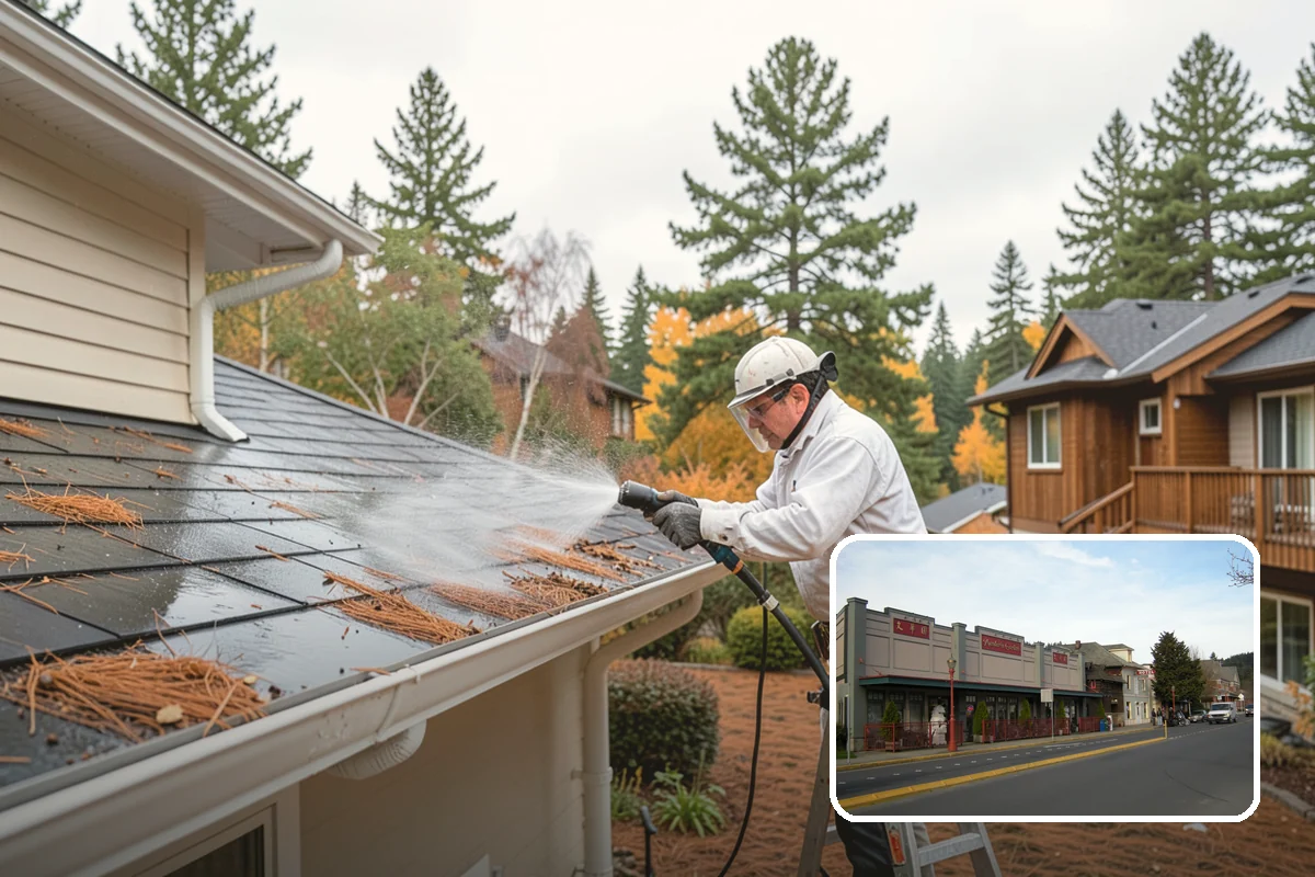 Wood Surface Cleaning in Issaquah, King County, WA - Removes mildew and surface graying from wood