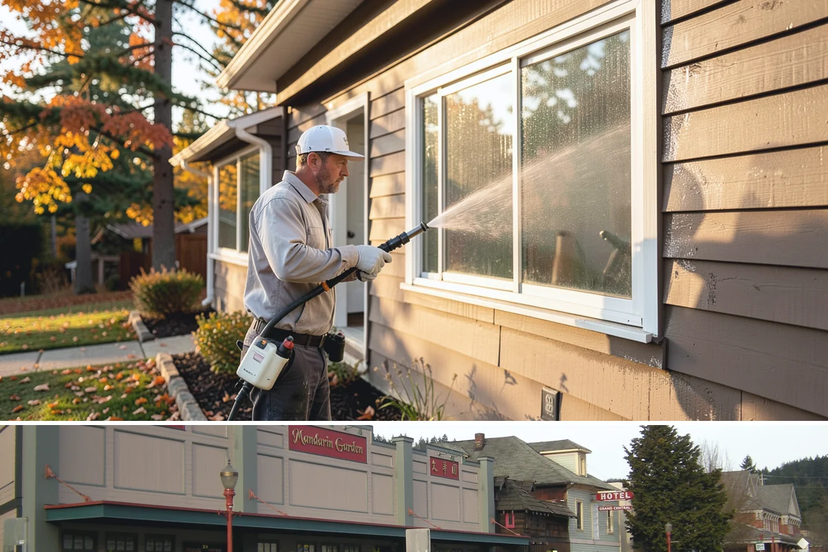 Wood Surface Cleaning in Issaquah, King County, WA - Clean wood surfaces in late spring or summer so the boards can dry and, if desired, be sealed within the same dry window.