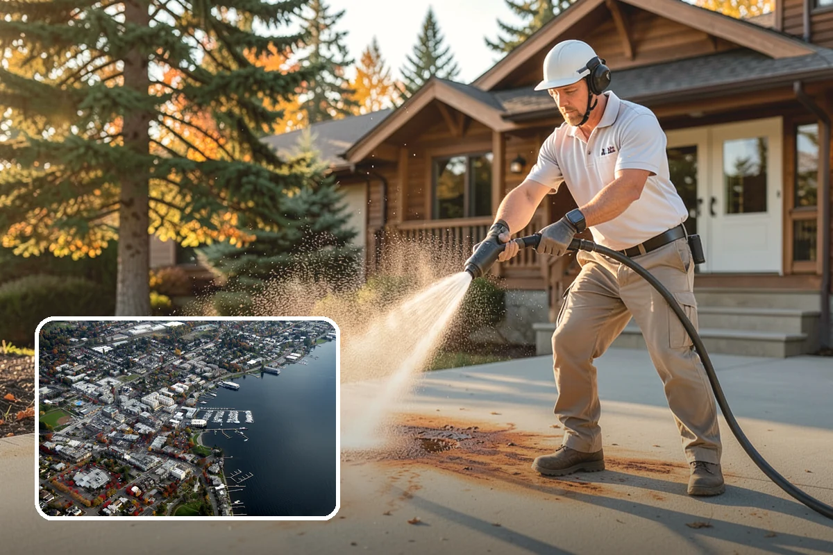 Wood Surface Cleaning in Kirkland, King County, WA - Removes mildew and surface graying from wood