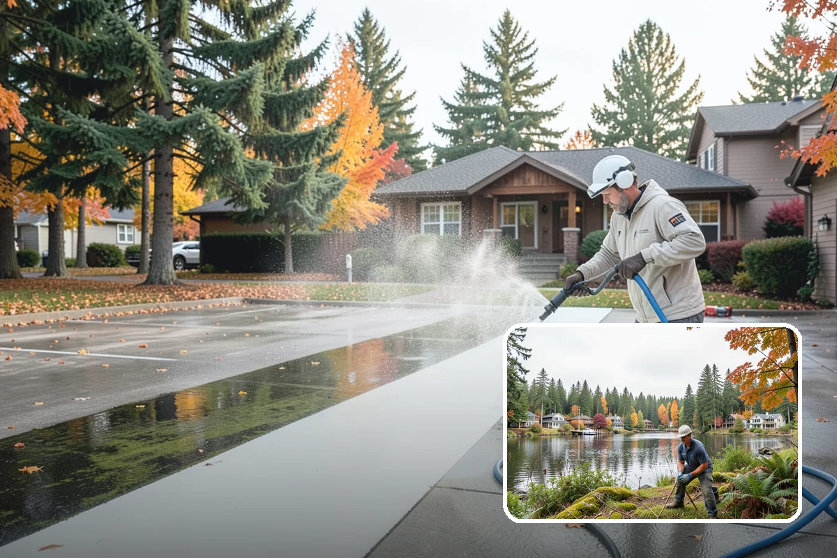 Wood Surface Cleaning in La Conner, Skagit County, WA - Removes mildew and surface graying from wood