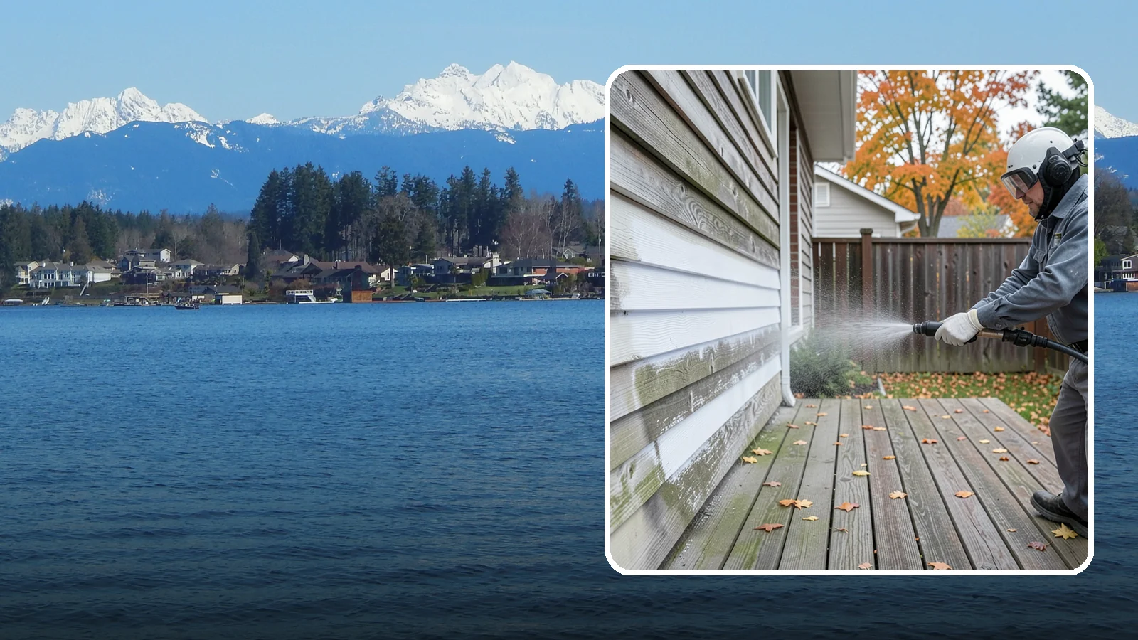 Wood Surface Cleaning in Lake Stevens, Snohomish County, WA - Soft, wood-safe cleaning of siding, decks, and wood features that removes mildew and graying without splintering the grain.