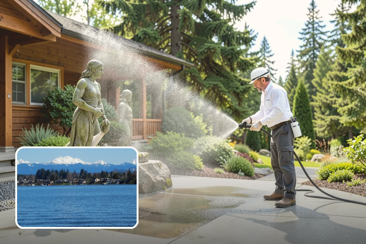 Wood Surface Cleaning in Lake Stevens, Snohomish County, WA - Removes mildew and surface graying from wood