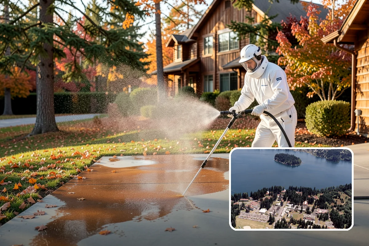 Wood Surface Cleaning in Lakewood, Pierce County, WA - Removes mildew and surface graying from wood