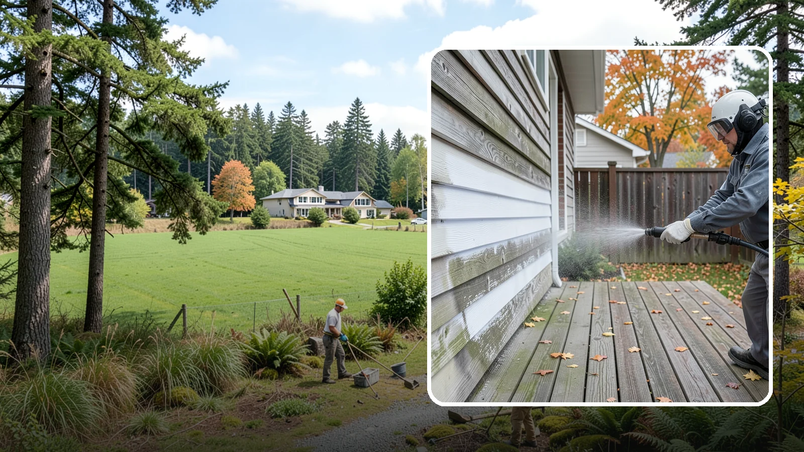 Wood Surface Cleaning in Lyman, Skagit County, WA - Soft, wood-safe cleaning of siding, decks, and wood features that removes mildew and graying without splintering the grain.