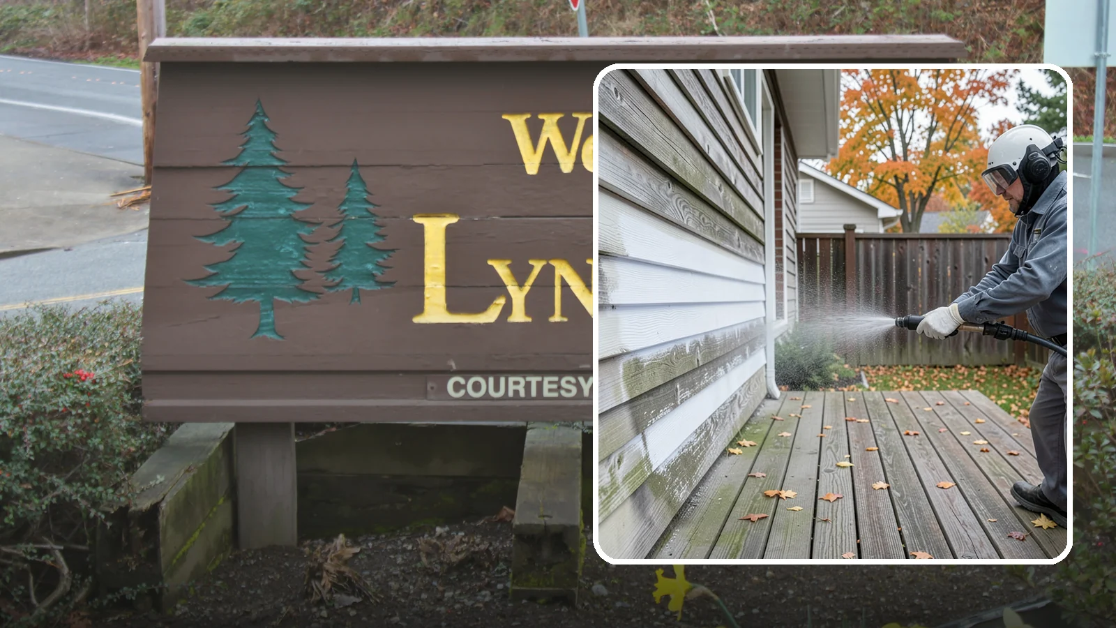 Wood Surface Cleaning in Lynnwood, Snohomish County, WA - Soft, wood-safe cleaning of siding, decks, and wood features that removes mildew and graying without splintering the grain.