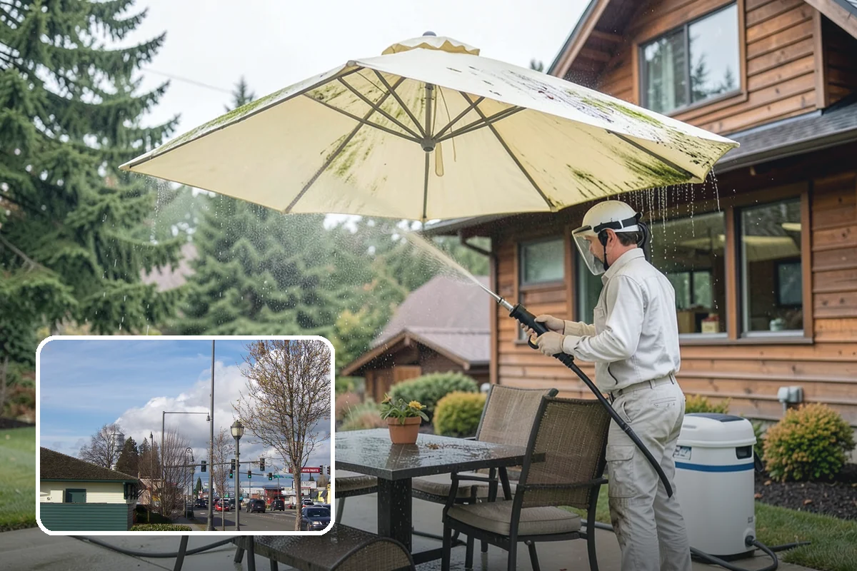 Wood Surface Cleaning in Marysville, Snohomish County, WA - Removes mildew and surface graying from wood