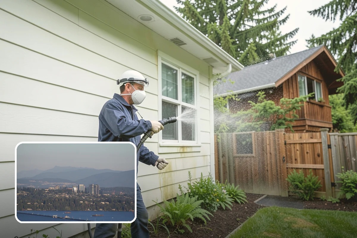 Wood Surface Cleaning in Medina, King County, WA - Removes mildew and surface graying from wood