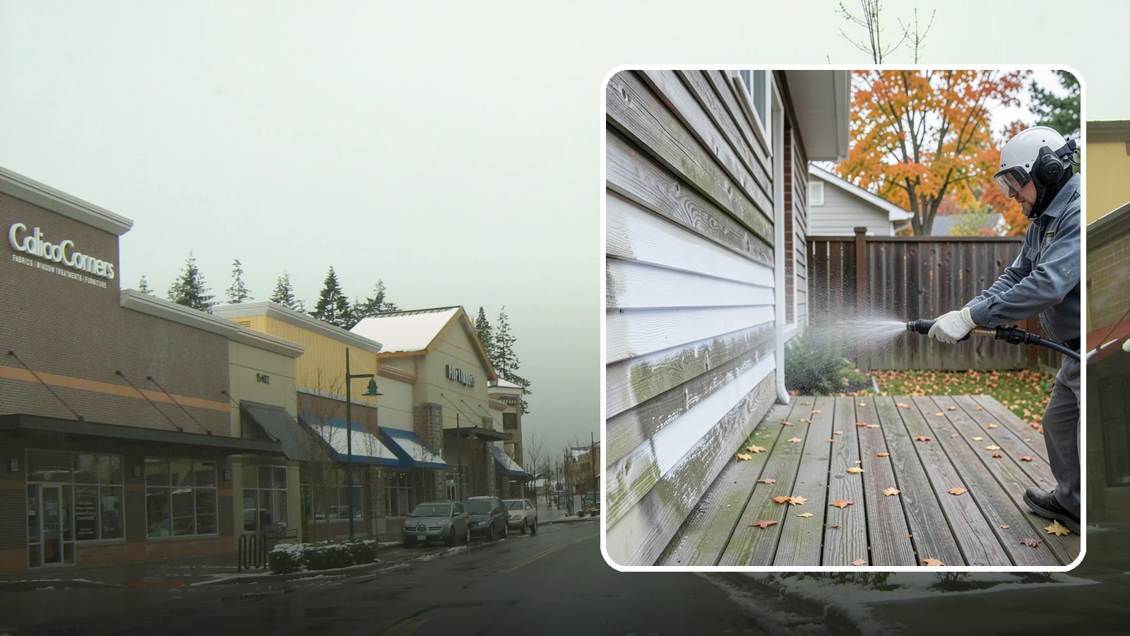 Wood Surface Cleaning in Mill Creek, Snohomish County, WA - Soft, wood-safe cleaning of siding, decks, and wood features that removes mildew and graying without splintering the grain.