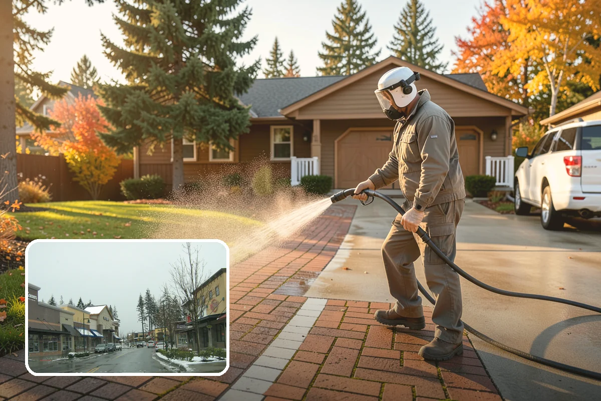 Wood Surface Cleaning in Mill Creek, Snohomish County, WA - Removes mildew and surface graying from wood