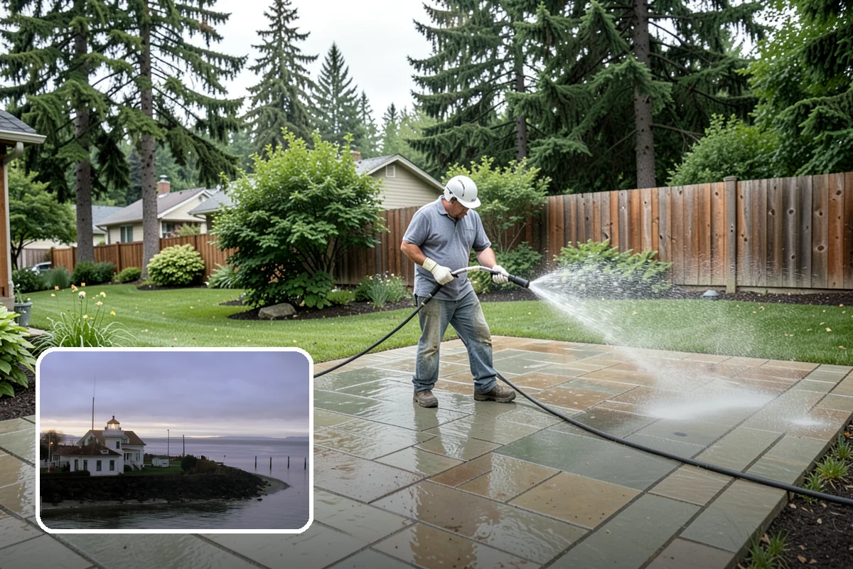 Wood Surface Cleaning in Mukilteo, Snohomish County, WA - Removes mildew and surface graying from wood