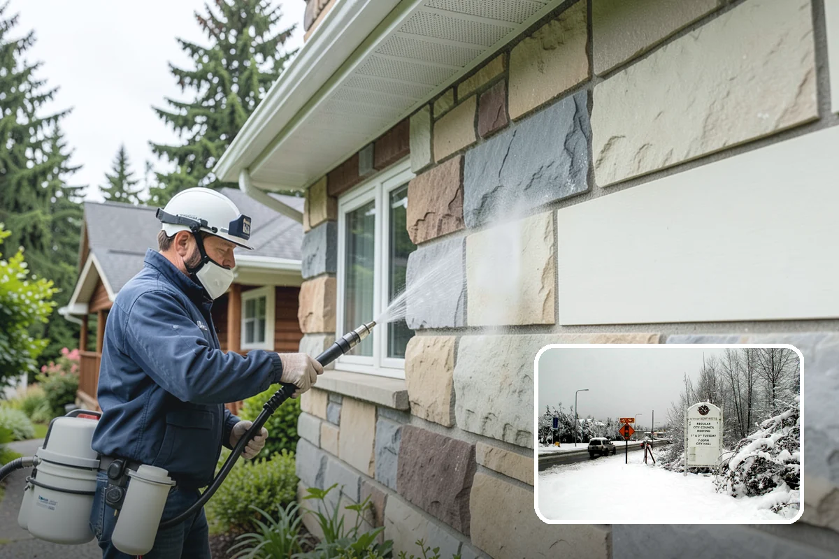 Wood Surface Cleaning in Newcastle, King County, WA - Removes mildew and surface graying from wood