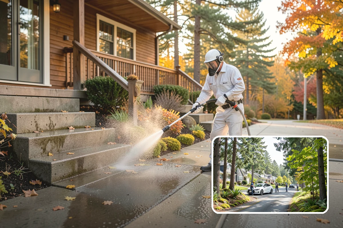 Wood Surface Cleaning in Normandy Park, King County, WA - Removes mildew and surface graying from wood