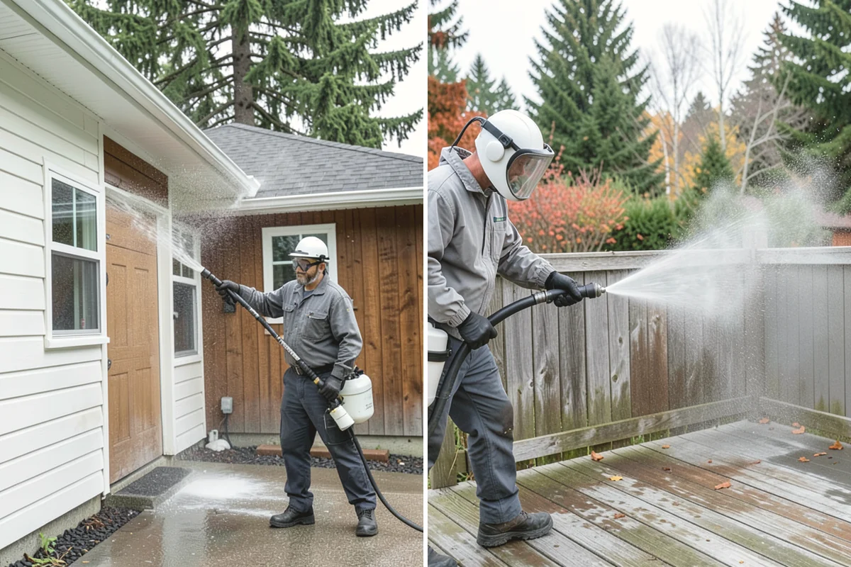 Wood Surface Cleaning in Oak Harbor, Island County, WA - Inspect the wood and its condition