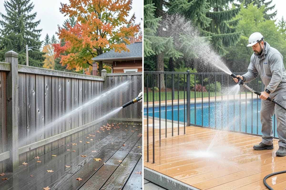 Wood Surface Cleaning in Pacific, King County, WA - Inspect the wood and its condition