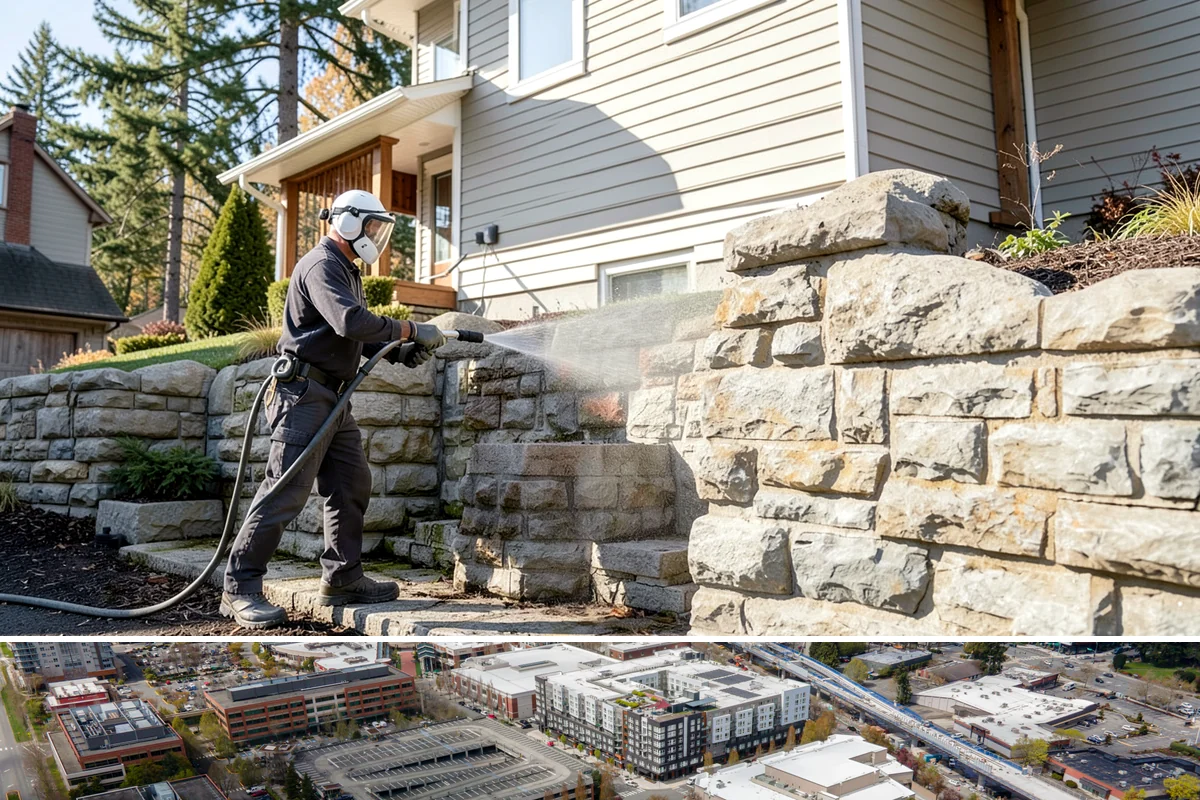 Wood Surface Cleaning in Redmond, King County, WA - Clean wood surfaces in late spring or summer so the boards can dry and, if desired, be sealed within the same dry window.