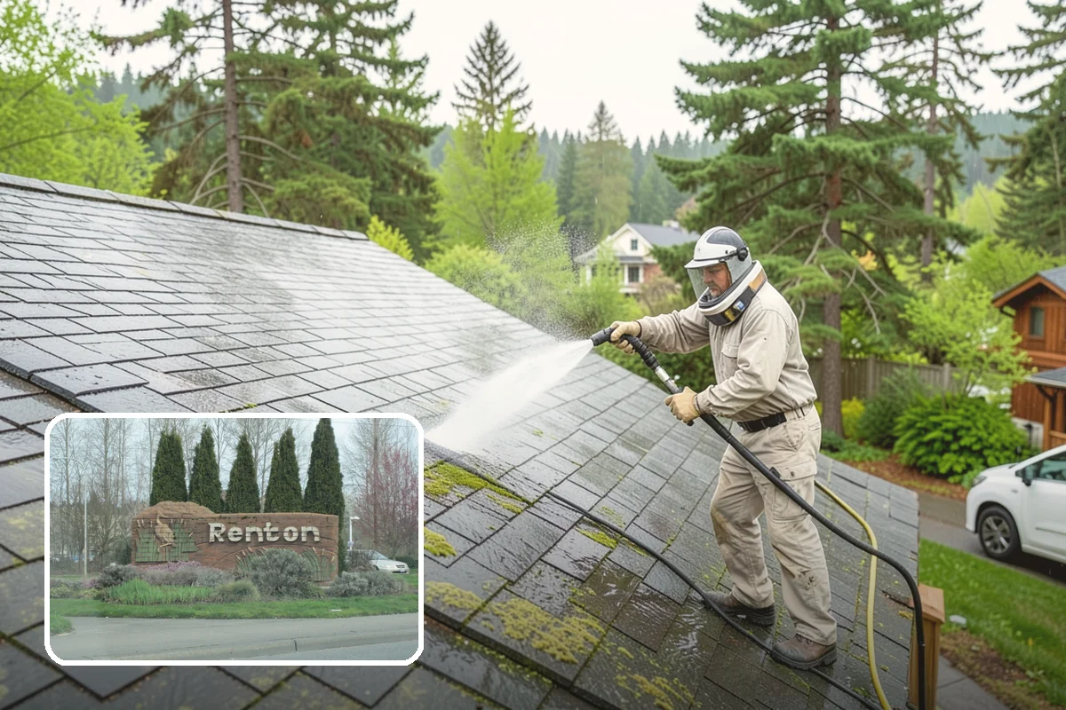 Wood Surface Cleaning in Renton, King County, WA - Removes mildew and surface graying from wood