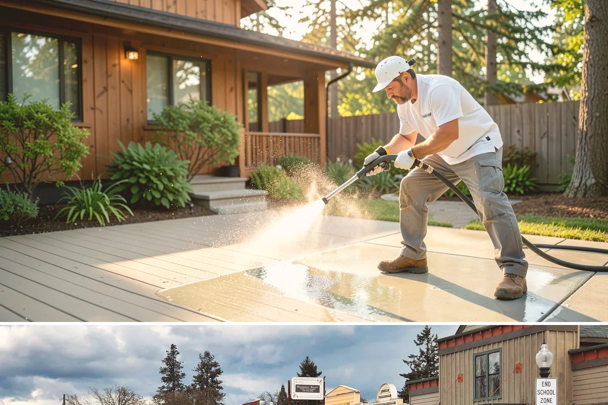 Wood Surface Cleaning in Roy, Pierce County, WA - Clean wood surfaces in late spring or summer so the boards can dry and, if desired, be sealed within the same dry window.