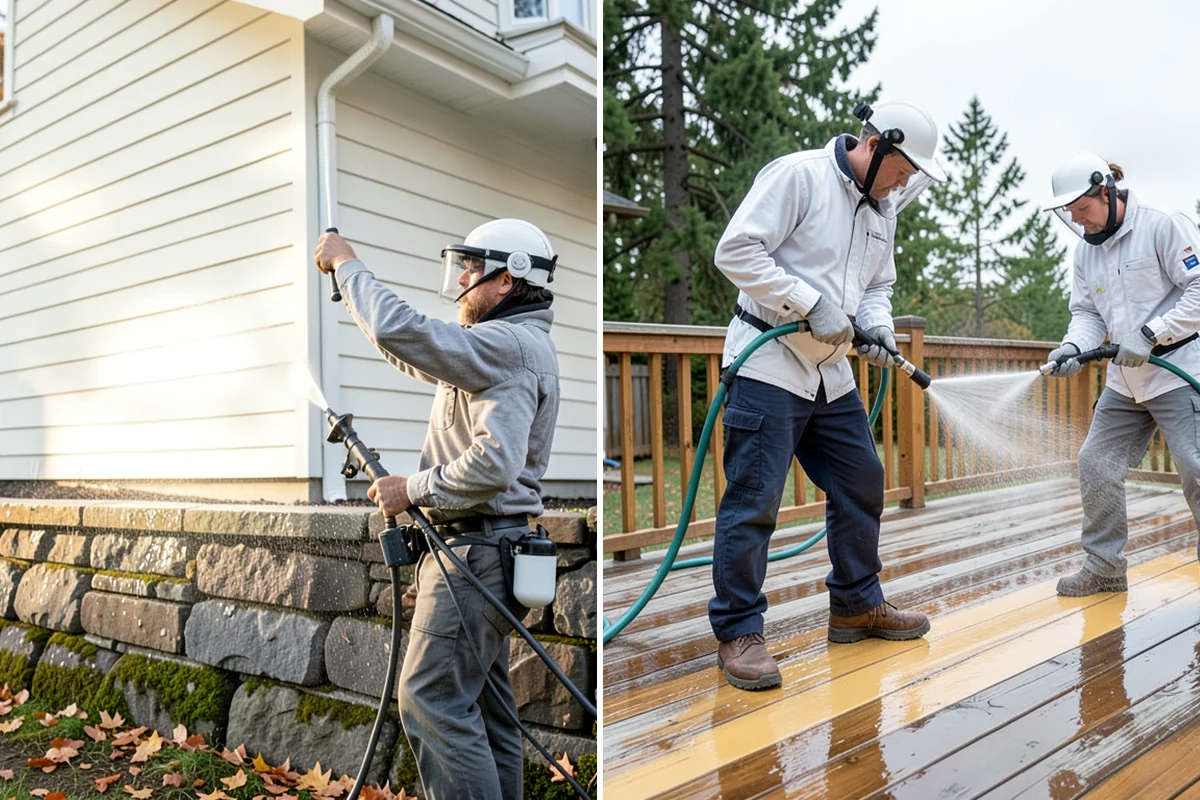 Wood Surface Cleaning in SeaTac, King County, WA - Inspect the wood and its condition