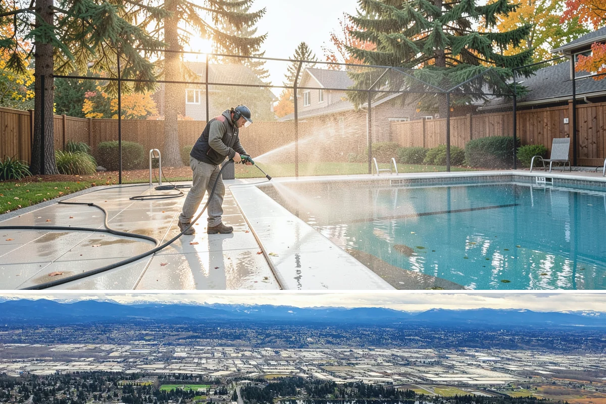 Wood Surface Cleaning in SeaTac, King County, WA - Clean wood surfaces in late spring or summer so the boards can dry and, if desired, be sealed within the same dry window.