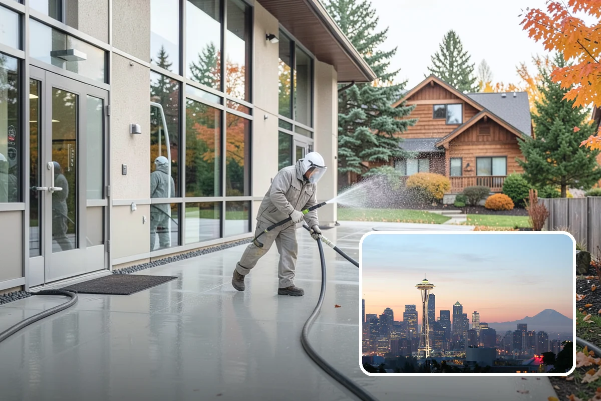 Wood Surface Cleaning in Seattle, King County, WA - Removes mildew and surface graying from wood
