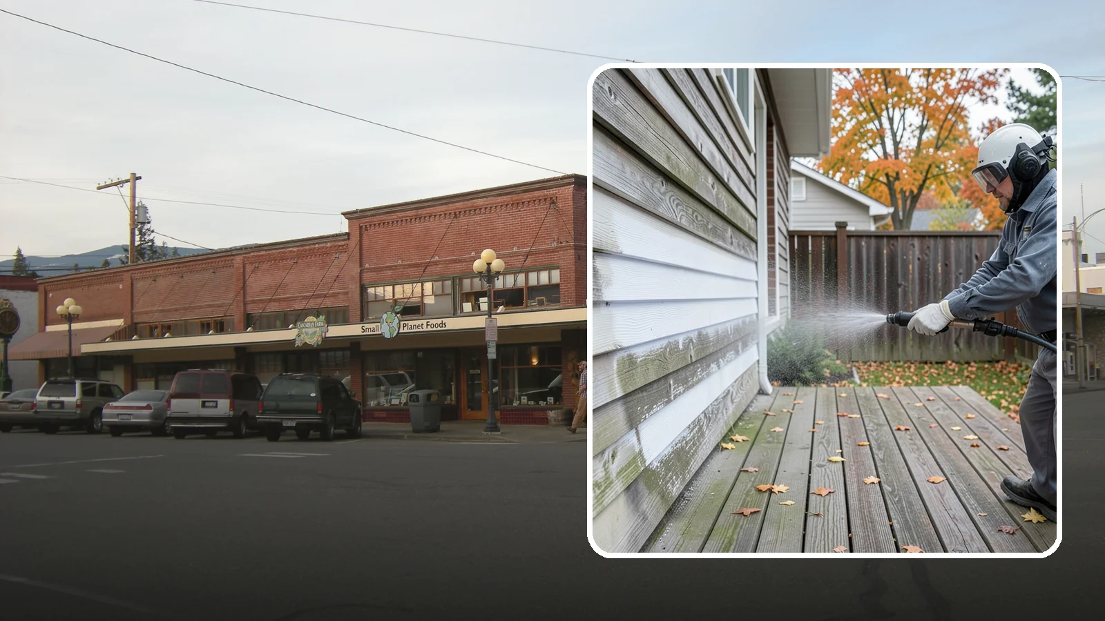 Wood Surface Cleaning in Sedro-Woolley, Skagit County, WA - Soft, wood-safe cleaning of siding, decks, and wood features that removes mildew and graying without splintering the grain.