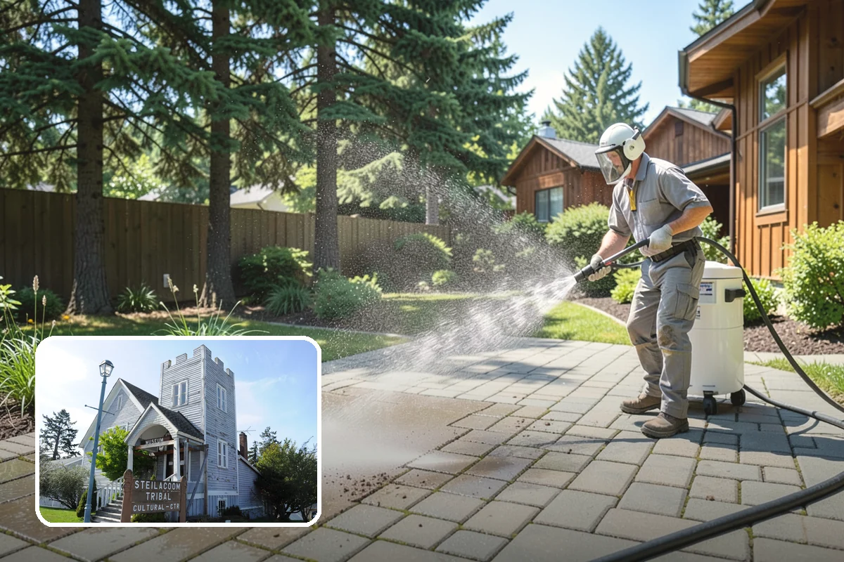 Wood Surface Cleaning in Steilacoom, Pierce County, WA - Removes mildew and surface graying from wood