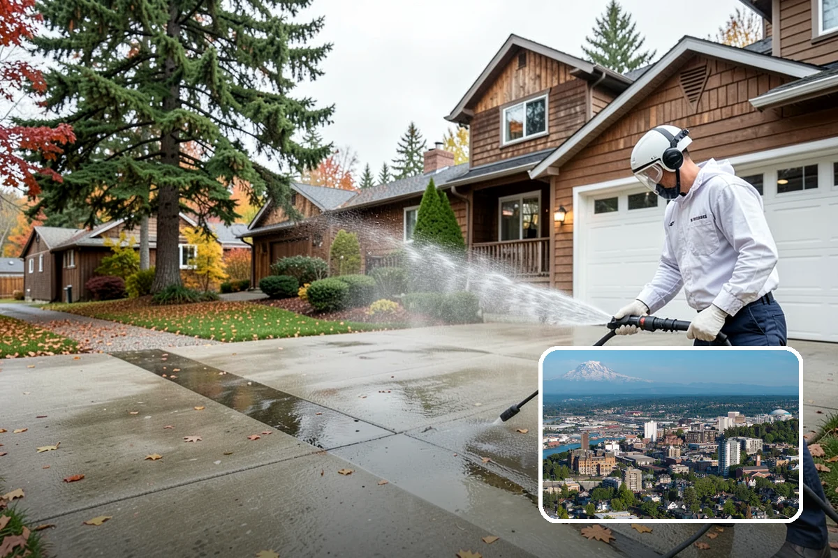 Wood Surface Cleaning in Tacoma, Pierce County, WA - Removes mildew and surface graying from wood