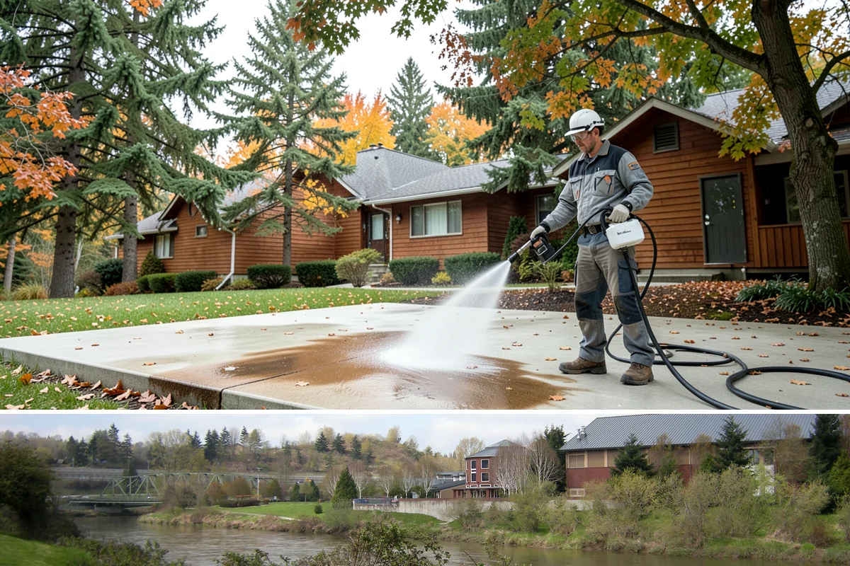 Wood Surface Cleaning in Tukwila, King County, WA - Clean wood surfaces in late spring or summer so the boards can dry and, if desired, be sealed within the same dry window.