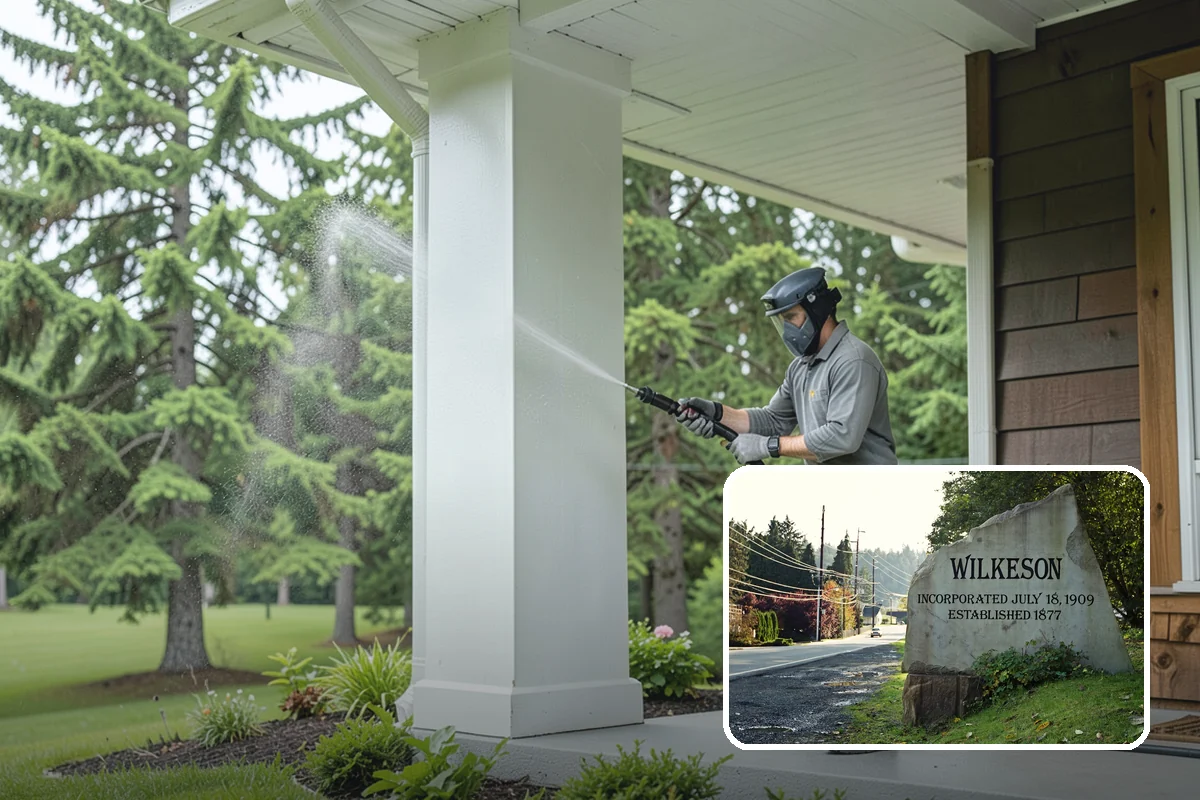 Wood Surface Cleaning in Wilkeson, Pierce County, WA - Removes mildew and surface graying from wood