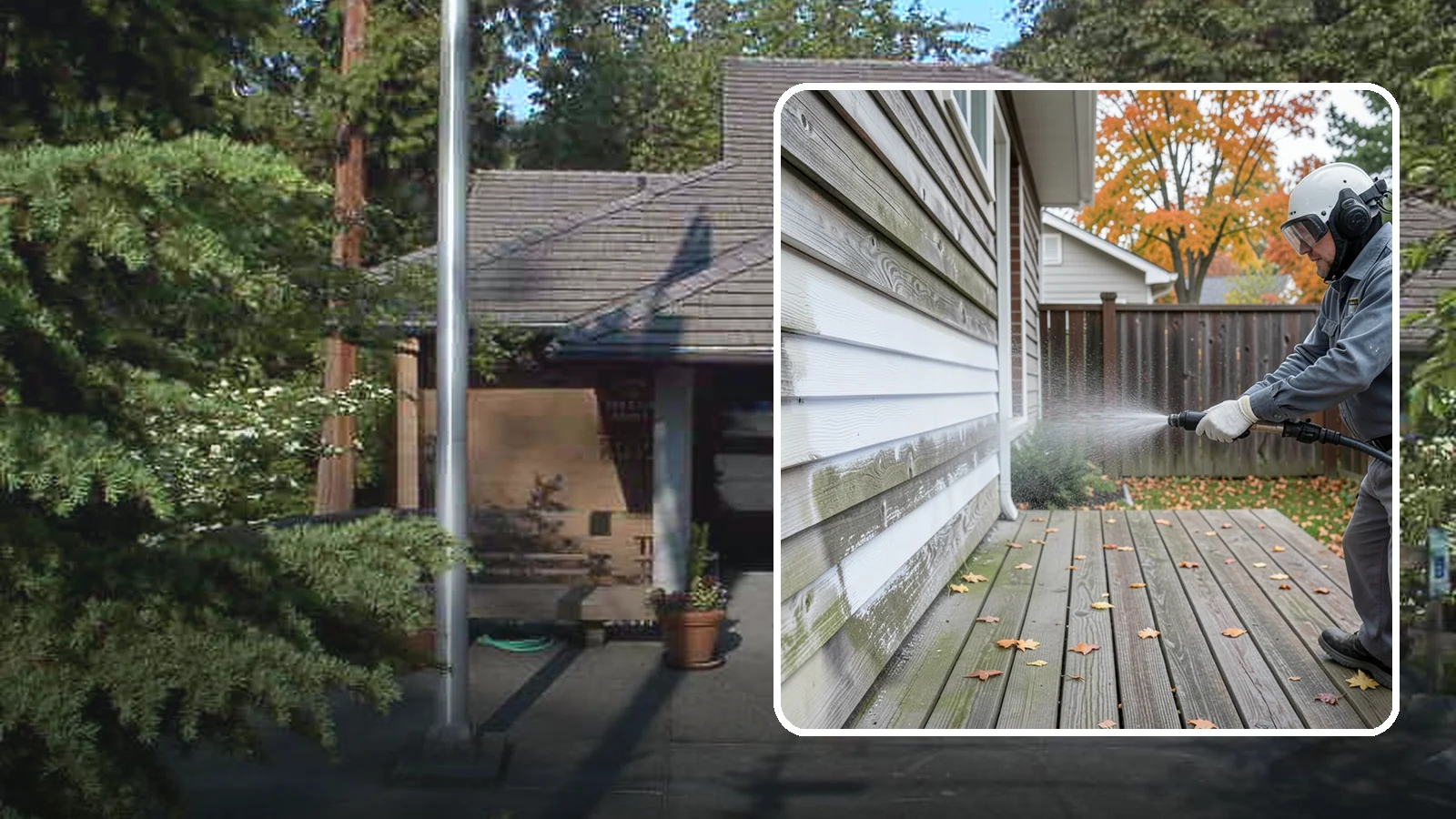 Wood Surface Cleaning in Yarrow Point, King County, WA - Soft, wood-safe cleaning of siding, decks, and wood features that removes mildew and graying without splintering the grain.