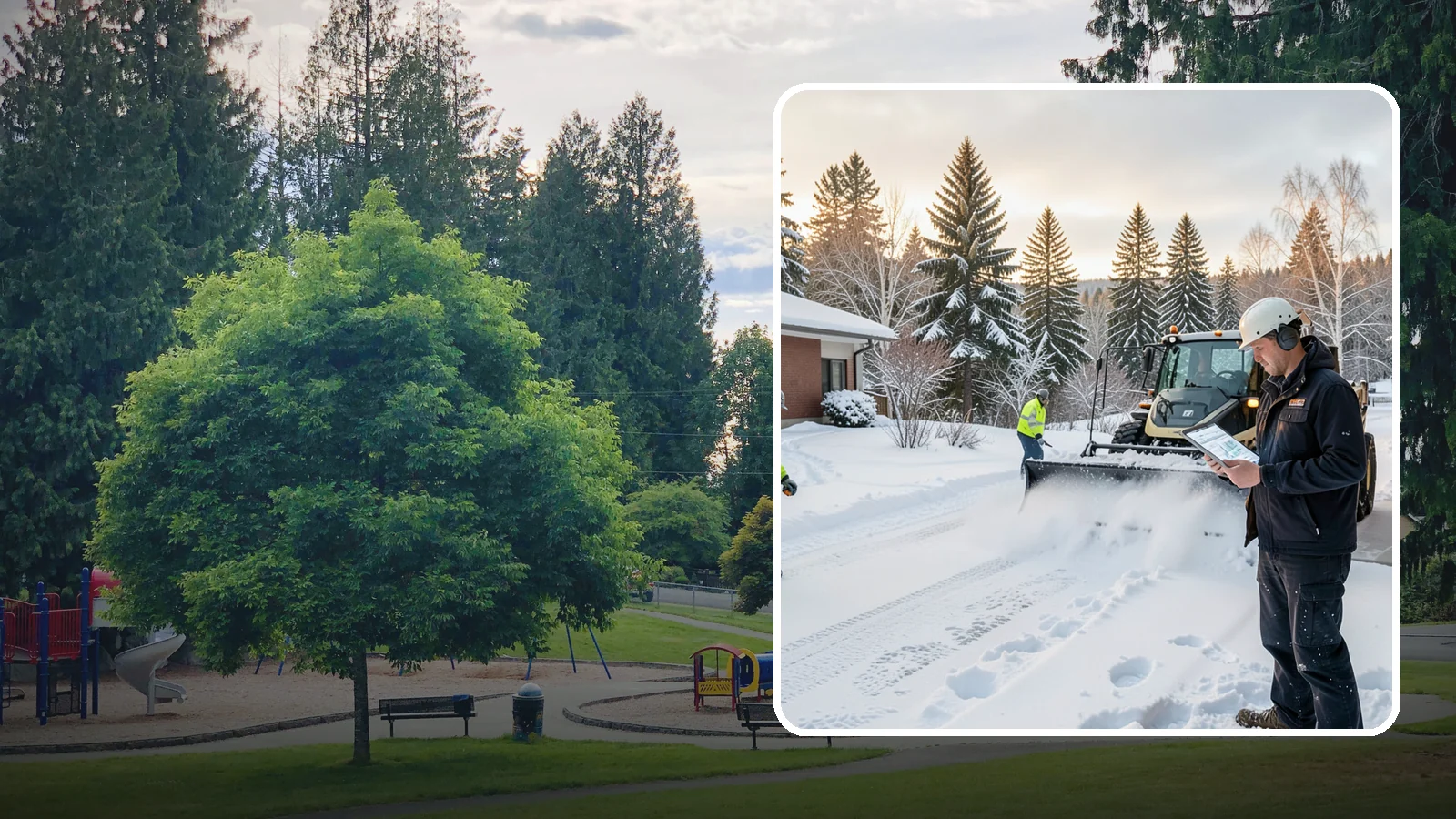 1-Inch Trigger Snow Removal in Bonney Lake, Pierce County, WA - Automatic clearing that launches the instant accumulation reaches one inch, the tightest trigger we offer.