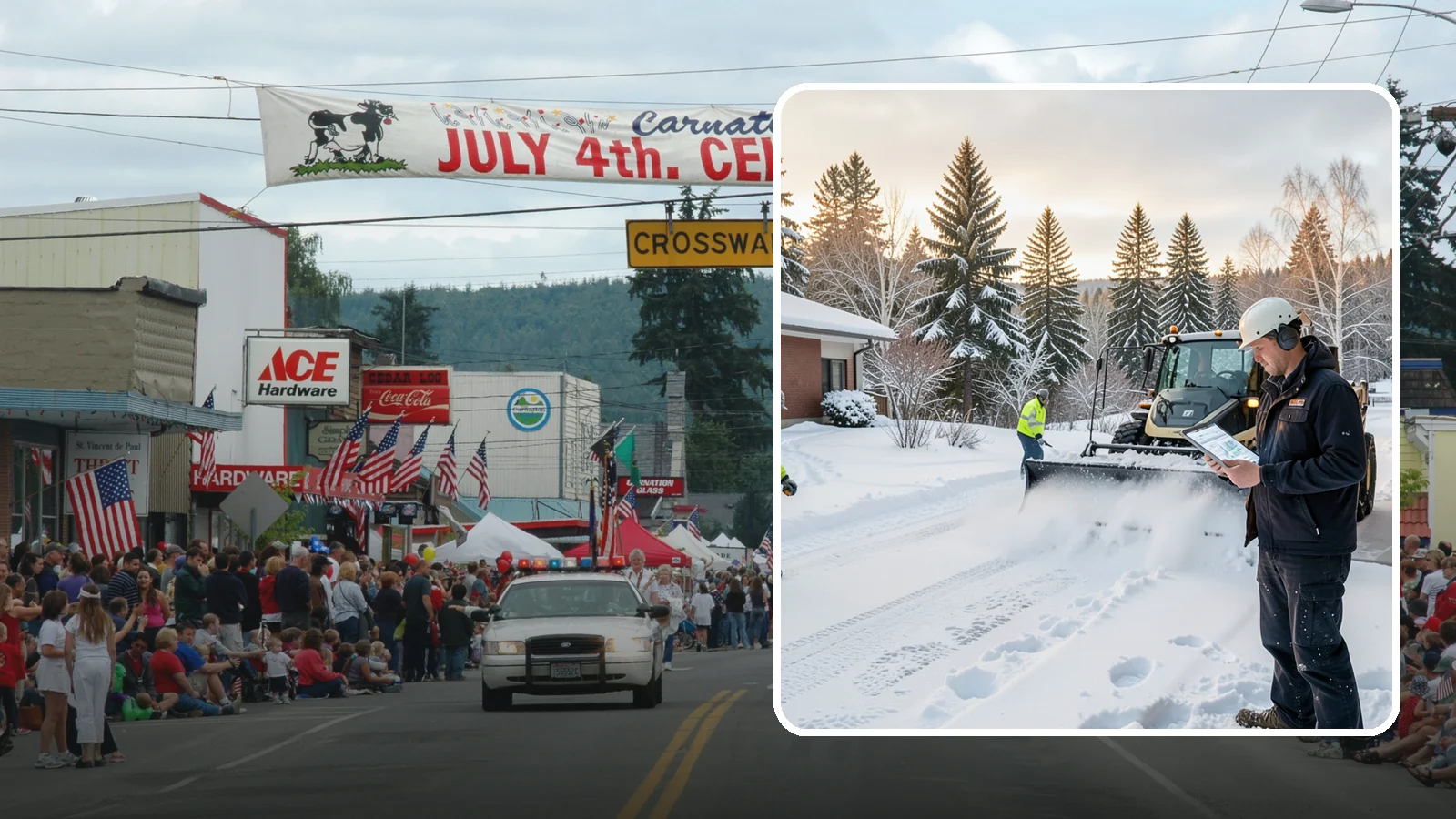 1-Inch Trigger Snow Removal in Carnation, King County, WA - Automatic clearing that launches the instant accumulation reaches one inch, the tightest trigger we offer.