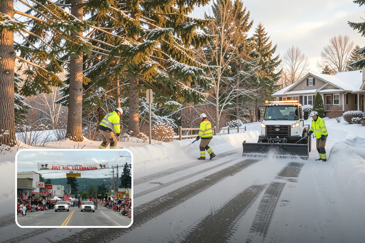 1-Inch Trigger Snow Removal in Carnation, King County, WA - Earliest possible dispatch of any trigger level